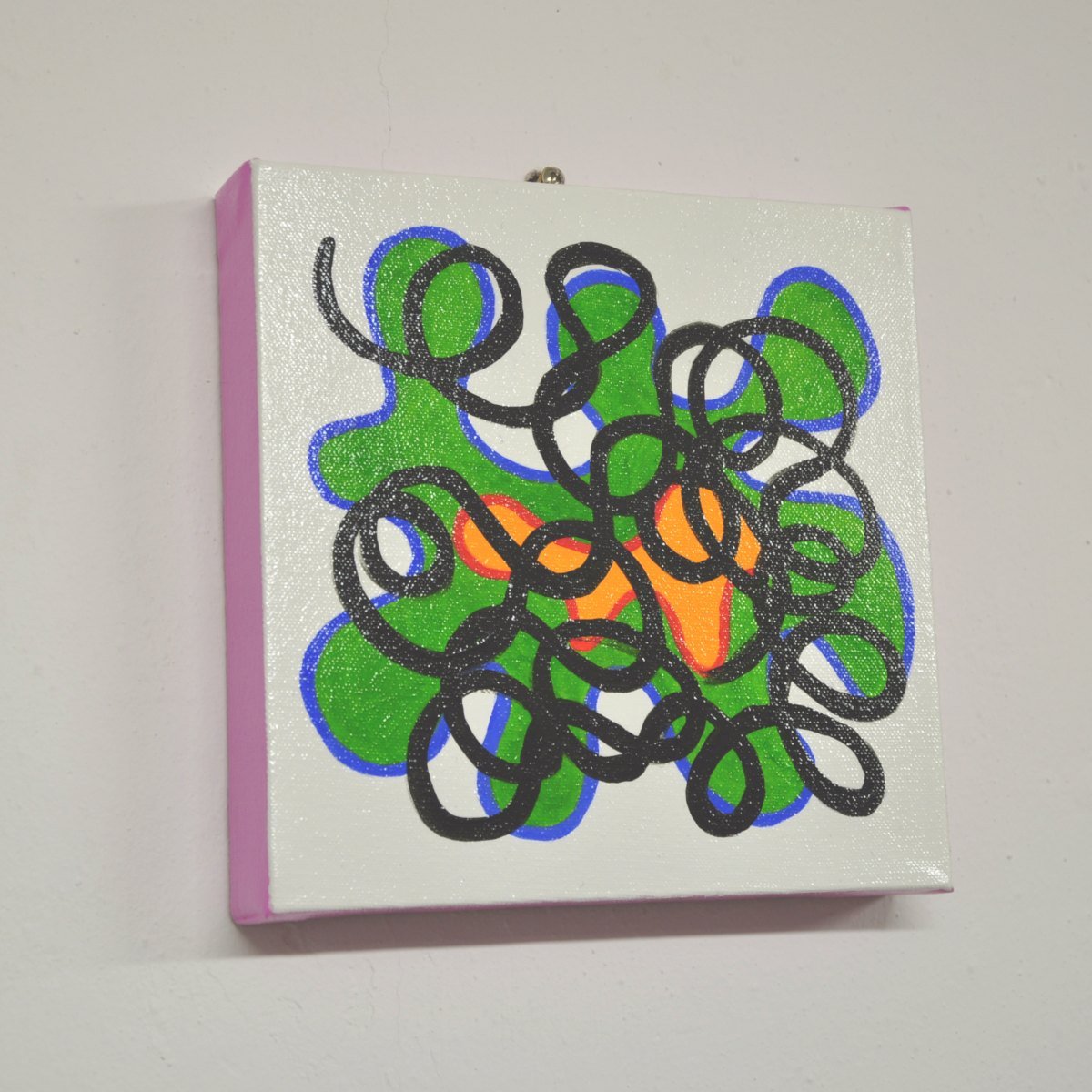 Erasing Ideogram abstract acrylic painting by Walter Perdan
